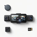 360 Degree View 4 Channel Dash Cam Front and Rear inside Left Right, Dash Camera